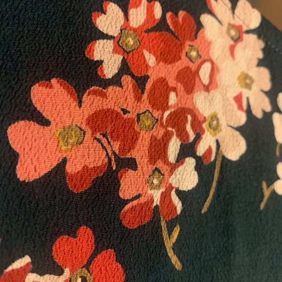 MADEWELL Top Flowy Floral Print Short Sleeve V Neck Blouse Dolman Sleeve Size XS - Picture 11 of 12